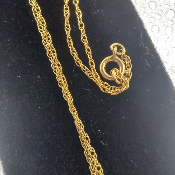 14kt Gf Necklace w/Stone Pendant. - Picture 15 of 16